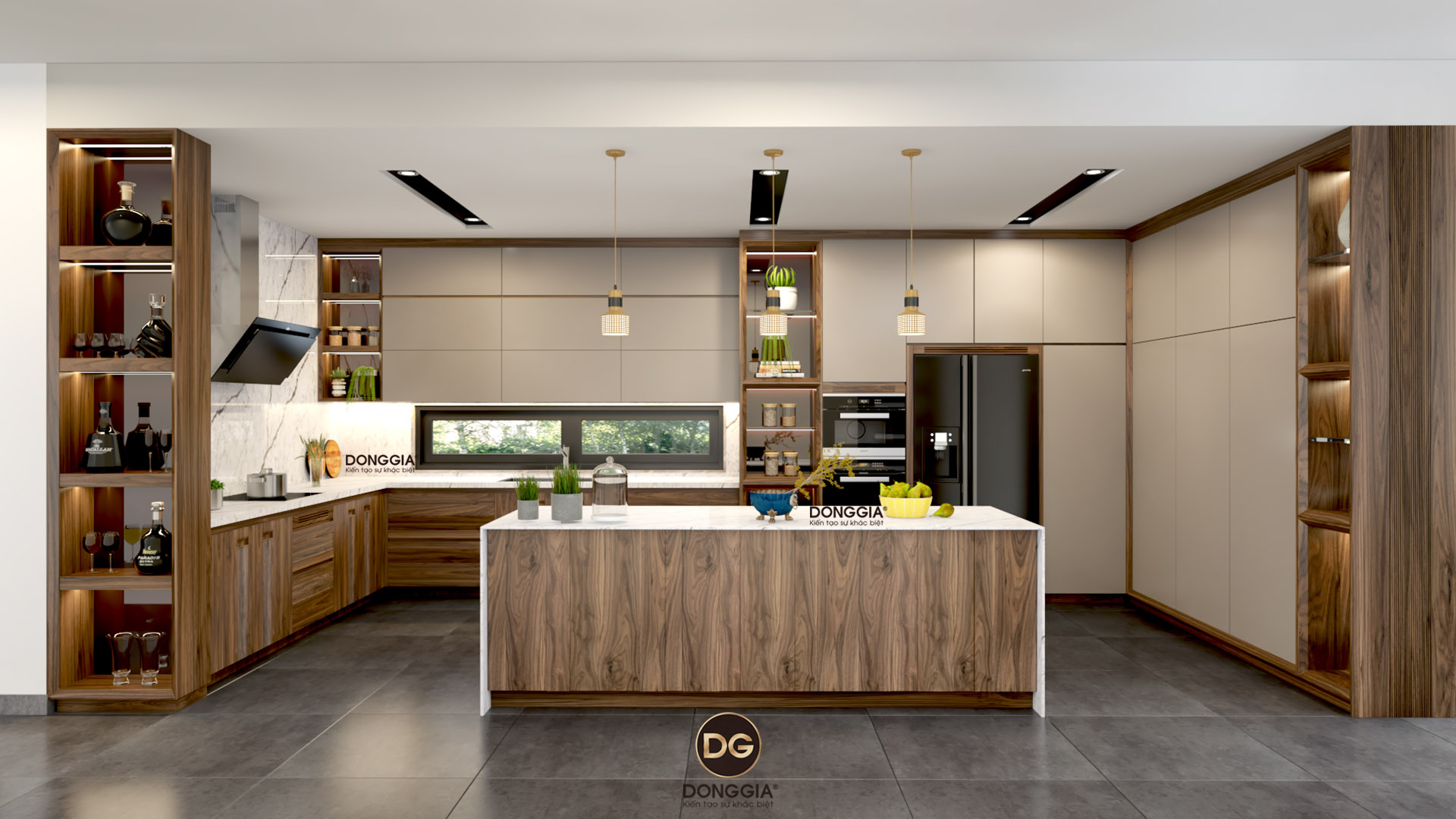 100+ Mẫu thiết kế nội thất phòng bếp nhà ống 3m - 4m - 5m - 6m - 7m đẹp