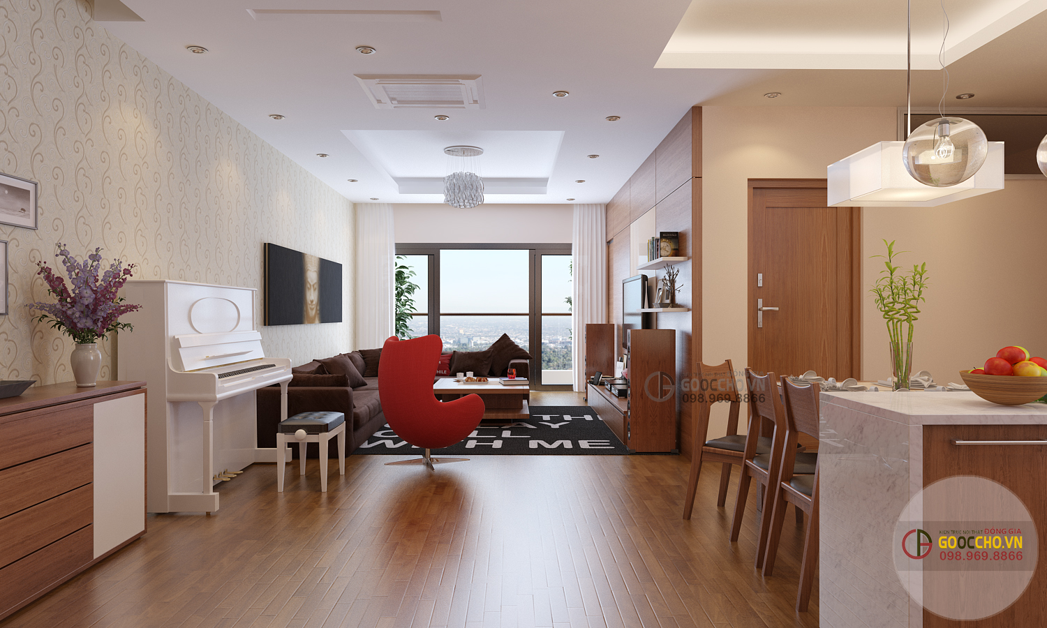 29+ Mẫu thiết kế nội thất phòng khách đẹp hiện đại cho chung cư, nhà ống