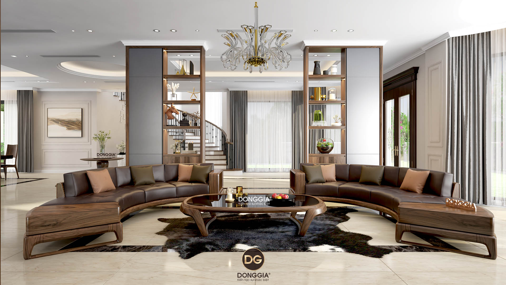 Thiết kế nội thất của Đồng Gia với gỗ óc chó sẽ mang đến cho bạn một không gian sống đẹp và sang trọng. Với các chất liệu độc đáo, màu sắc tinh tế và sự kết hợp khéo léo, Đồng Gia cam kết đáp ứng mọi nhu cầu của khách hàng. Hãy tận hưởng một không gian sống hoàn hảo nhất tại Đồng Gia.